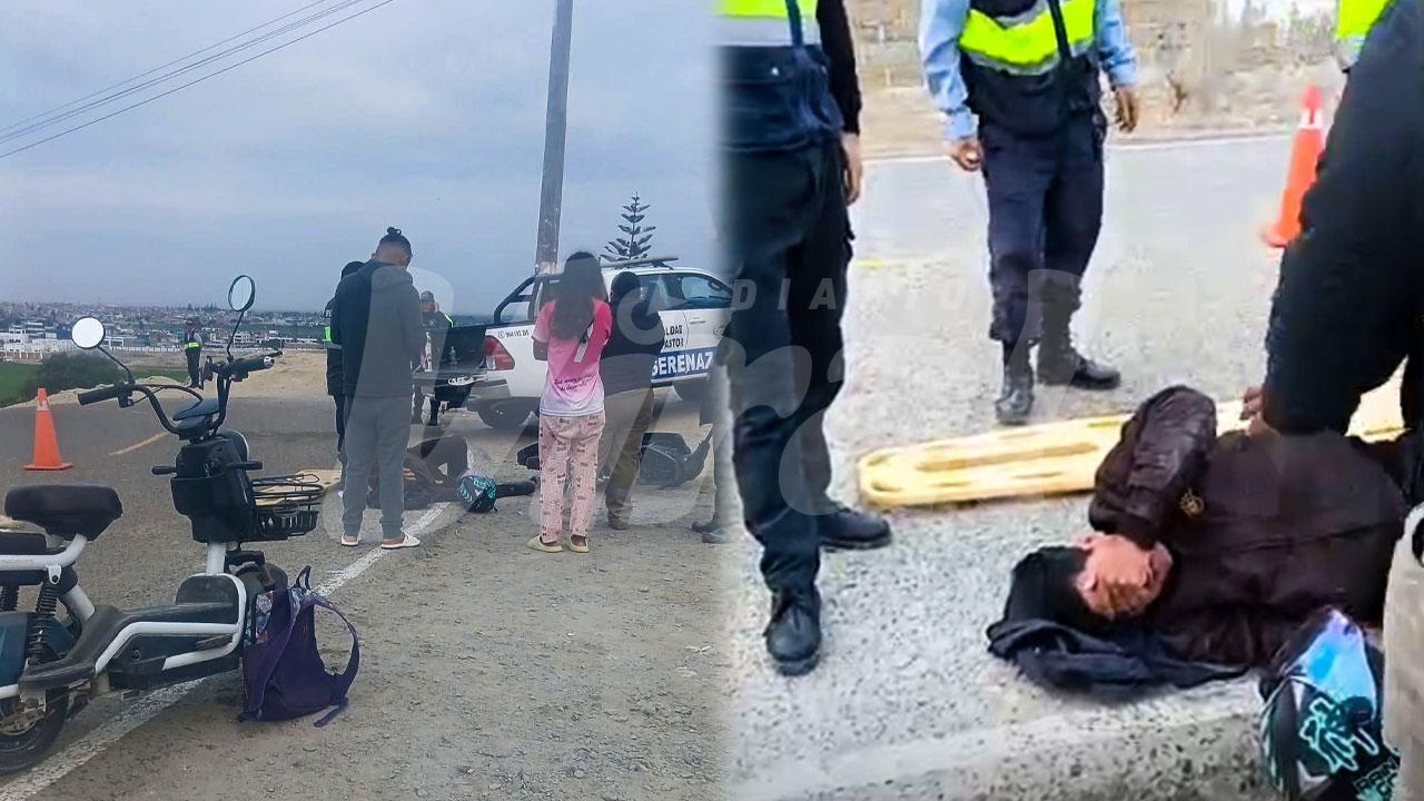 Camaná: motociclista resulta herido tras despiste
